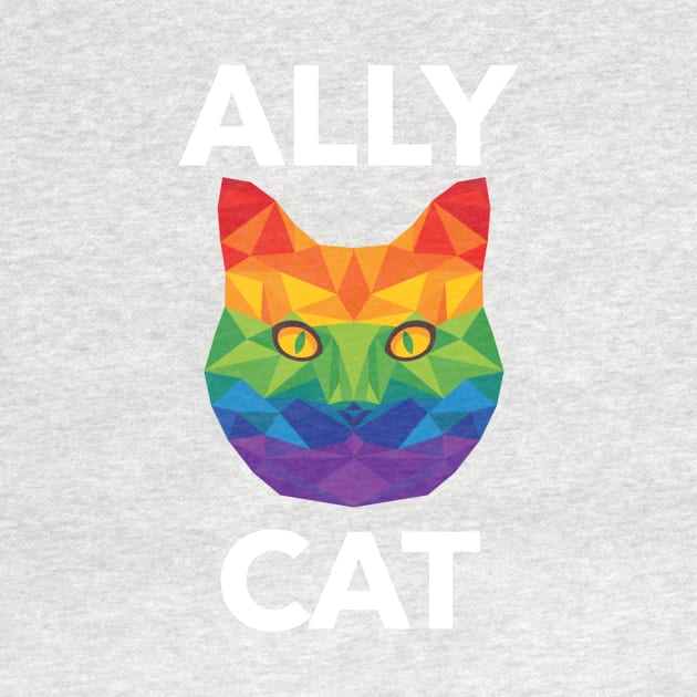 LGBTQ | Ally Cat | Pride Gift | Be Kind | Funny LGBTQ Gift Idea | Cat Lover | Kitty Lover | Love Is Love | Rainbow by Pomorino